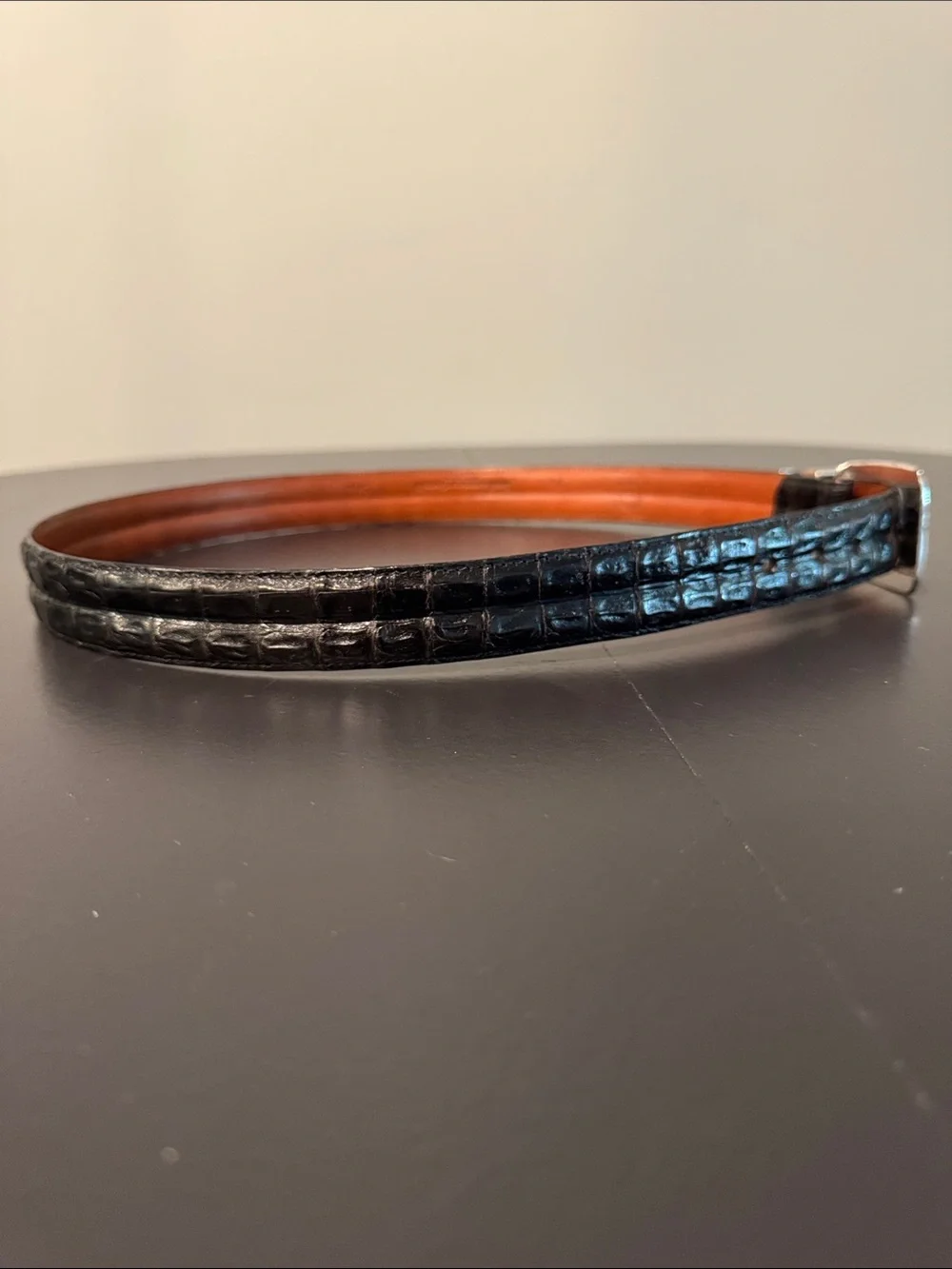Torino South American Crocodile Belt